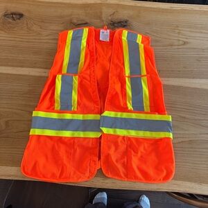 Reflex High-Visibility Orange Traffic Vest with Reflective Tape